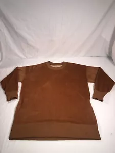 Suéter para mujer Aerie piel suave LS cuello redondo talla pequeña marrón claro - Imagen 1 de 7
