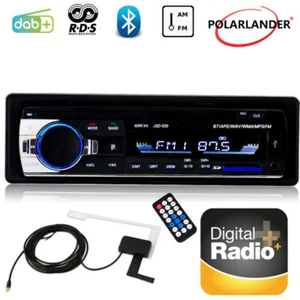 1 DIN DAB+ Car Radio RDS Bluetooth FM AM AUX-in Car Stereo MP3 Handsfree Player - Picture 1 of 15