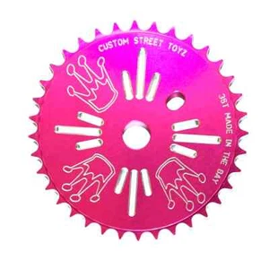 Custom bmx sprocket,OLDSCHOOL SE BMX 33T STREET TOYS CROWN PINK GT NEW - Picture 1 of 1