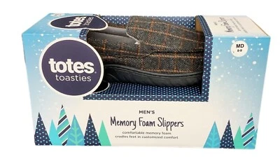 Zapatillas de espuma viscoelástica Totes Toasties para hombre medianas 8/9 carbón oscuro NUEVAS Foto 1 de 3