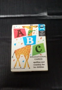 Rare Antique 1959 ABC Educational Cards Spelling & Count Edu-Cards Original Box - Picture 1 of 10