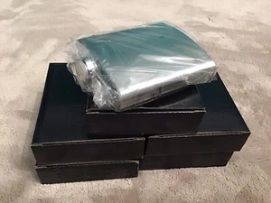 Stainless Steel 6oz Hip Flask by Top Shelf Flasks Set of 5 NIB - Picture 1 of 10