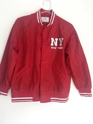 Chaqueta Bomber Universitaria Zara Niños Unisex Roja Talla 10 Ligera Foto 1 de 4