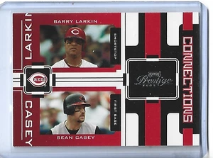 Barry Larkin/Sean Casey 2005 Playoff Prestige Connections #11-Cincinnati Reds - Picture 1 of 2