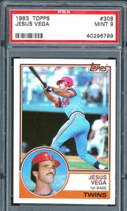 1983 Topps - Jesus Vega #308 (RC) PSA 9 - Picture 1 of 2