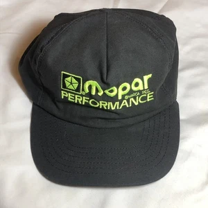 VTG Mopar Performance Snapback Hat  Neon Green & Black 80s Ball Cap Made In USA - Picture 1 of 4