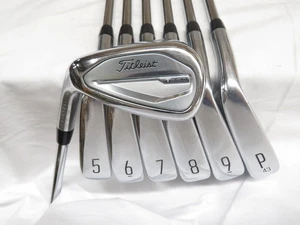 Used LH Titleist T350 Iron Set 5-PW+48 TT AMT Red R300 Regular Flex Steel Shafts - Picture 1 of 9