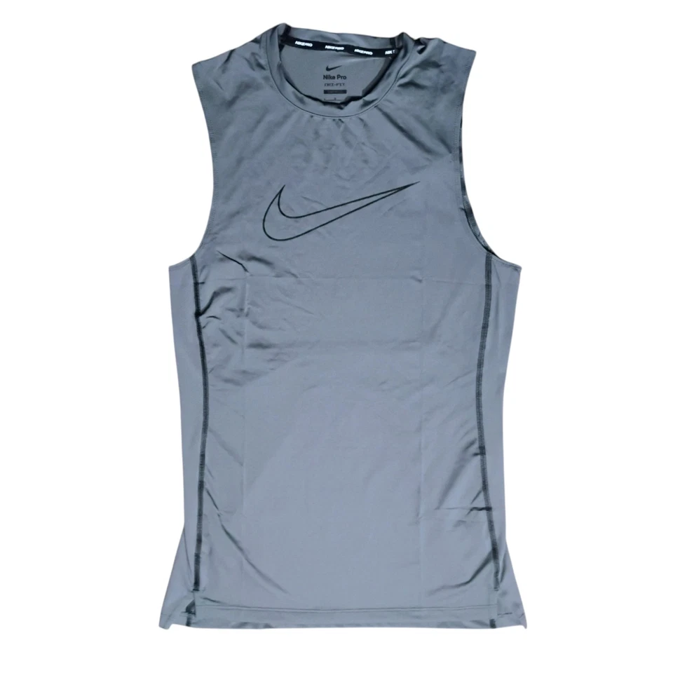 Nike Pro DRI-FIT Training Sleeveless Top Gray Tight Fit Men's Size XL DD1988-068