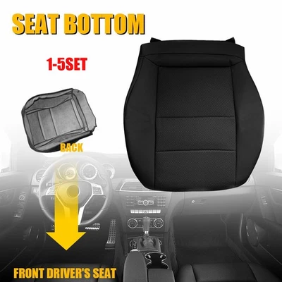 Juego de 1-5 fundas de asiento inferiores de cuero para Mercedes Benz C250 C300 C350 2008-2014 Foto 1 de 4