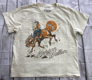 Maglietta MORGAN WALLEN Merch Cropped Medium Bronco Cowboy Tour Concerto Paese - Foto 1 di 8