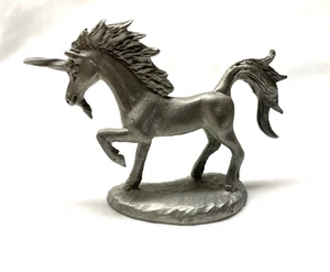 Spoontiques Miniature Pewter Unicorn Figurine P526 Vintage 1981 - Picture 1 of 3