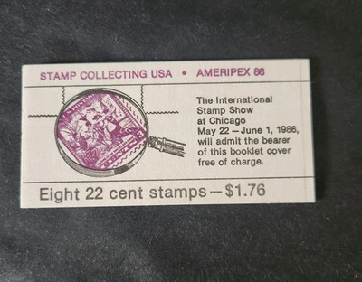 Rjkstamps US AMERIPEX 86 Unexploded 8 Stamp booklet of 22 cent Stamps MNH BK153 - Image 1 of 2