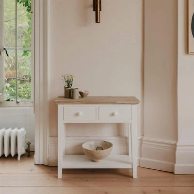Florence White Console Table, Stunning kitchen console table, 2 drawers BARGAIN - Image 1 of 4