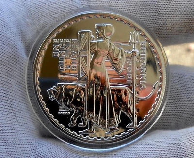 2001 Britannia Silver 1 Oz. £2 Coin Una and Lion in New Capsule BU Very Nice!!! - Image 1 of 4