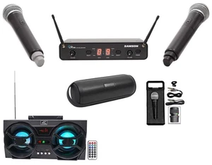 Samson Concert 288 Handheld Wireless Microphone System w/2 Mics+Free Speakers ! - Picture 1 of 12