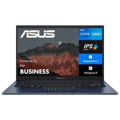 ASUS Vivobook 14.0" 1920x1080 Intel i7-1355U 12GB RAM 512GB SSD Windows 11 Pro - Image 1 of 4