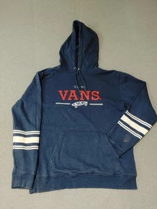 Vans Para Hombres Talla Mediana Azul Sudadera con Capucha Fuera de las Paredes Gráfico Pullover NY CA. - Imagen 1 de 8