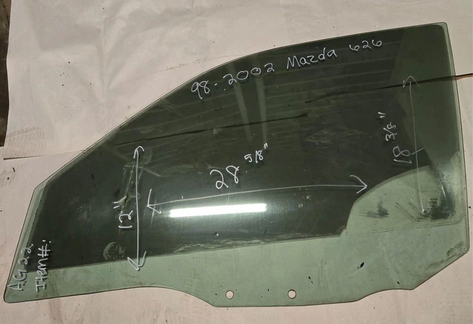 98-02 Puerta Ventana Vidrio Mazda 626 Lado Izquierdo Del Conductor Delantero OEM Foto 1 de 4