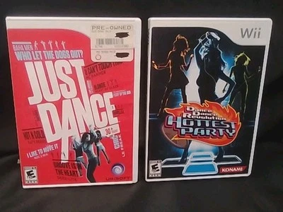 Wii Lot Of 2 Just Dance, Dance Dance Revolution Hottest party - Image 1 of 3