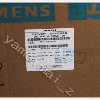 6SE7 026-0ED61 NEW SIEMENS 6SE7026-0ED61 MASTERDRIVES VECTOR CONTROL CONVERTER - Image 1 of 3