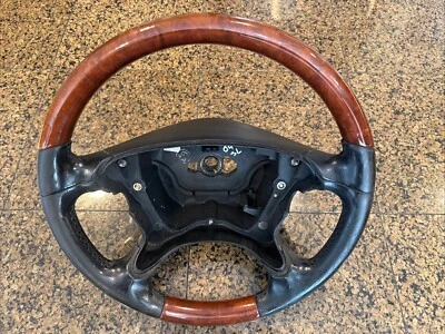 Volante Mercedes R230 SL500 SL55 SL600 2004 madera de nogal burlada negro Foto 1 de 4