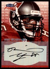 1999 Fleer Focus Fresh Ink Reidel Anthony Autograph *2* Buccaneers #NNO