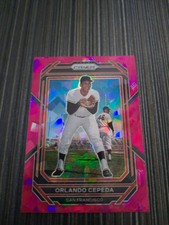 2023 Panini Prizm Pink Cracked Ice Orlando Cepeda Giants #197