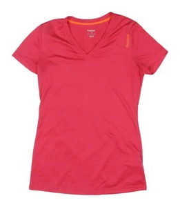 Reebok Women's Red V-Neck Athletic T-Shirt - Small - Picture 1 of 12