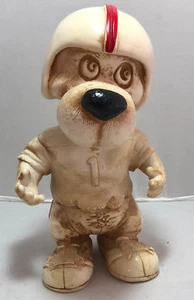 Banco de fútbol americano moldeado creativo vintage 1977 MFG #1 para perros 8" de alto - Imagen 1 de 9