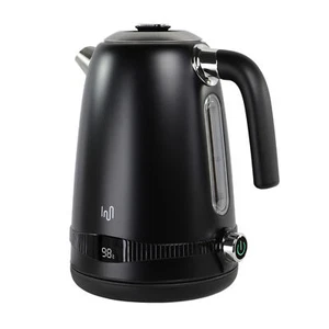 Retro Edelstahl Wasserkocher 1,7 L, LCD Display Wasserkocher Retro, Impolio