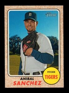 2017 Topps Heritage Anibal Sanchez Baseball Card Detroit Tigers
