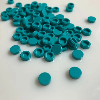 100 por lote NUEVO LEGO AZULEJO PLANO VERDE AZULADO CLARO 1X1 REDONDO (35381/6311437) verde azulado Foto 1 de 3