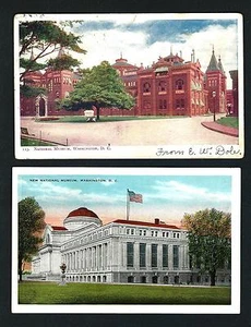 I86 Wash. Old and New National Museums  Used 1900s- Unused 1920s - Picture 1 of 2