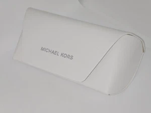 MICHAEL KORS EYEGLASSES SUNGLASSES LARGE WHITE FAUX LEATHER FLIP CASE - Picture 1 of 6
