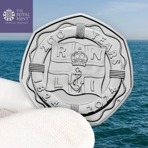 200 Años De La RNLI 2024 50p Moneda Real Brillante Sin Circular Como Nuevo Post Rápido. - Imagen 1 de 3