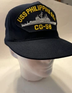 USS Philippine Sea Guided Cruiser CG-58 Navy Eagle Crest Cap Mütze Made in USA - Bild 1 von 7