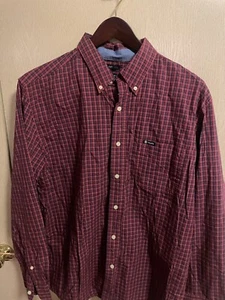 Chaps Button Down XL Easy Care Long Sleeve Red Check Men’s Shirt. D1 - Picture 1 of 6