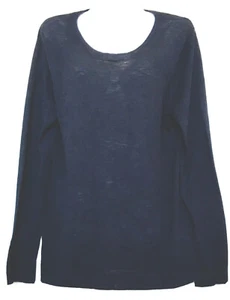 J CREW Medium Sweater Navy Blue Womens Round Neck Lightweight Cotton New Was $64 - Picture 1 of 8