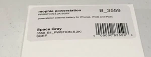 Mophie 6000mAh 5V Powerstation Battery Space Gray 3559 PWRSTION-6.2K-SGRY - Picture 1 of 2