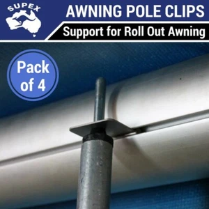 4x Caravan Awning Pole Bracket Support for Roll Out Awning, Tie Down Brackets - Picture 1 of 3