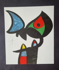 Joan Miro "ESPRIU-MIRO" (Plate 874) Mounted offset Lithograph Limited Ed. 1991 - Picture 1 of 3