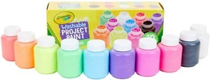 Crayola Washable Kids Paint, 10 Neon Paint Colors, 2oz Bottles 54-2390 NEW - Picture 1 of 9