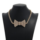 New Women Gold Fashion Shinny Butterfly Shinny Crystal Slim Skinny Necklace