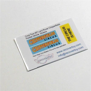 Corgi Toys  487 Land Rover Chipperfields Circus Parade Vehicle Stickers - Picture 1 of 3