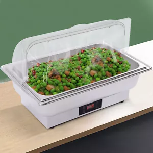 14L/14QT Anti-dry Electric Chafing Dish Stainless Steel+PC Buffet Stove 30℃-90℃ - Picture 1 of 11