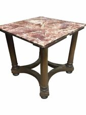 Table, End, Continental Empire Style with Marble Top, 19th / 20th C. Vintage!!