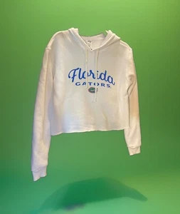 Florida Gators🐊 Hoodie Small Women Blue 84 Soft Lined Crop Sweatshirt Hooded - Picture 1 of 20