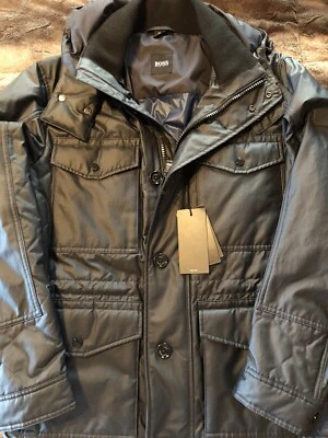 Hugo By Hugo Boss Hombre Abrigo Chaqueta Cuero Look Nuevo Con Etiquetas Talla M/38R Foto 1 de 4