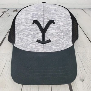 Gorra Yellowstone Dutton Ranch Gris Negra Malla Camionero SnapBack Talla Única *NUEVA* - Imagen 1 de 8