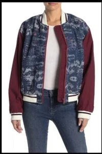 NWT FREE PEOPLE Varsity of Dreams Bomber Jacket SMALL - Picture 1 of 3